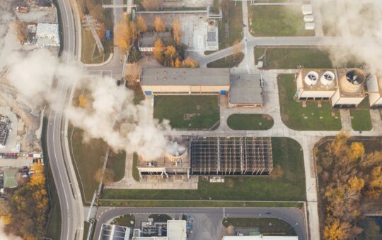 white smoke coming out from a building