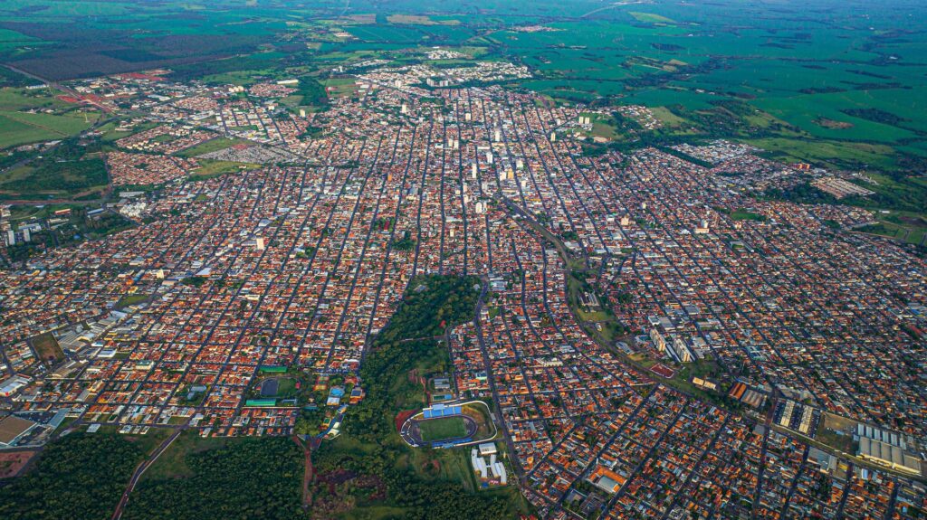 aerial view of a city